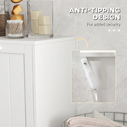 Tilt-Out Laundry Cabinet, 2 Compartment Hamper, White Bathroom Cabinets at Gallery Canada