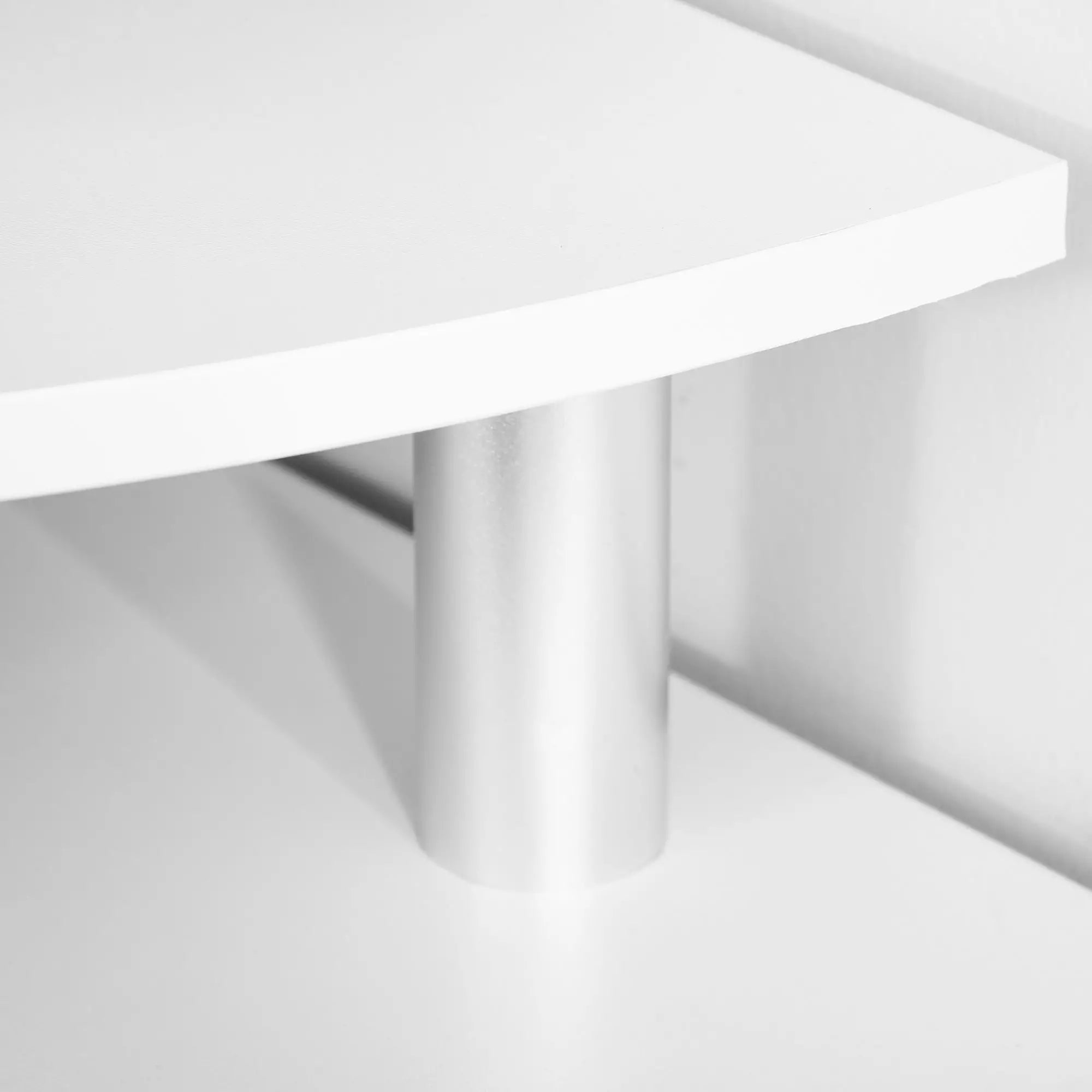 L-Shaped Computer Desk with Monitor Stand, Home Office Corner, White Computer Desks at Gallery Canada