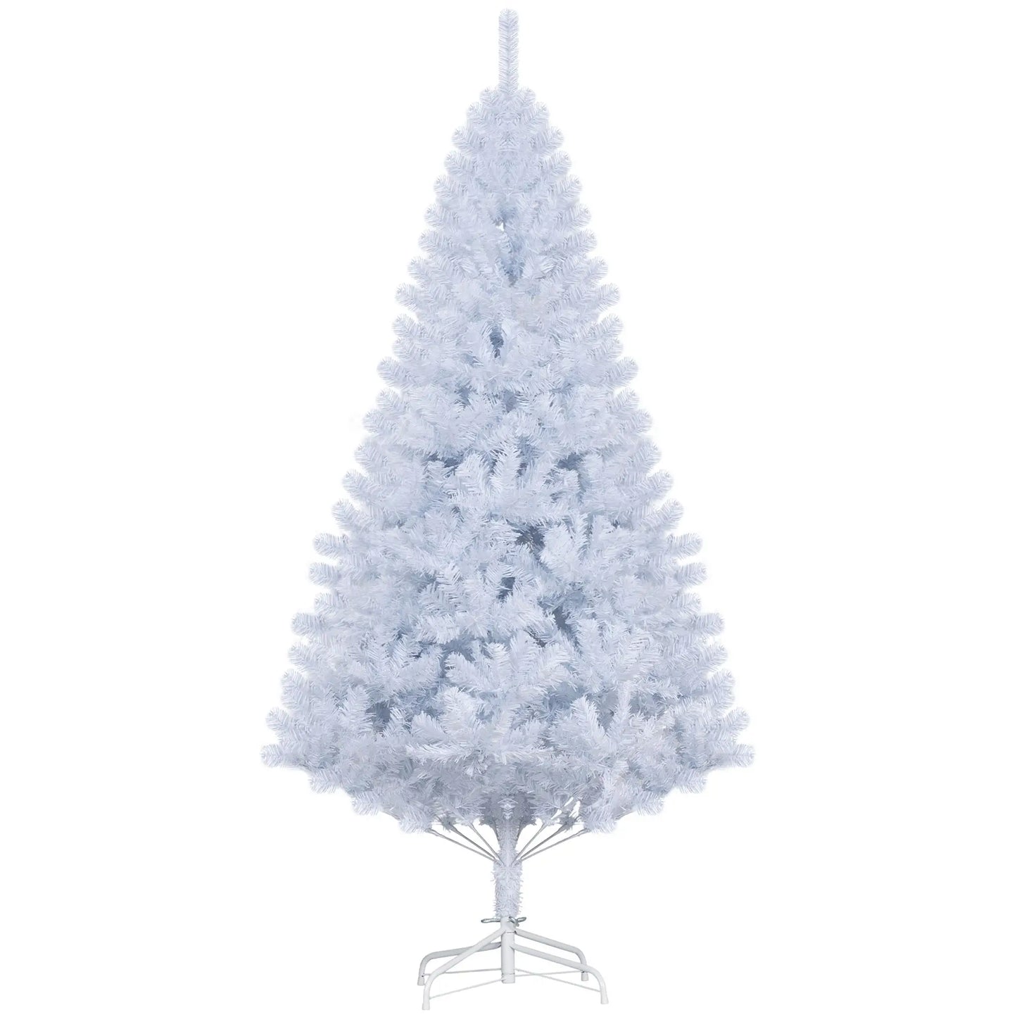6ft Artificial Christmas Tree, 928 Branch Tips, Metal Stand, White White Christmas Trees at Gallery Canada