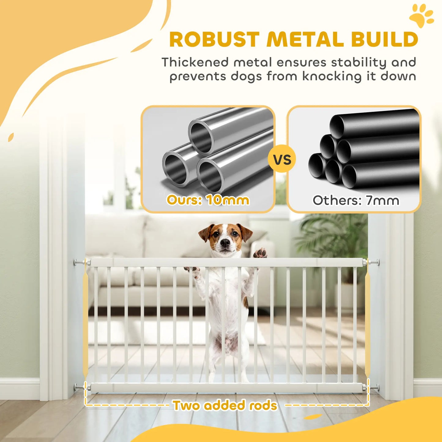 26-37 Inch Dog Gate, Adjustable Pet Gate, 18 Inch Tall, White Pet Gates at Gallery Canada