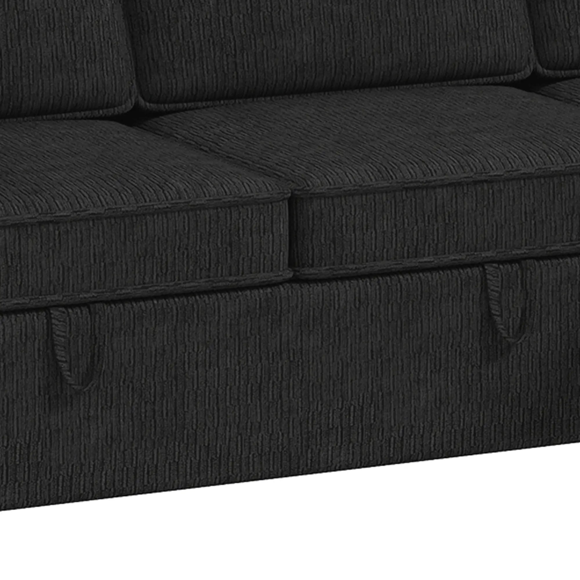 Reversible Sectional Sofa Bed With Storage Ottoman, Black Sofas & Reclining Chairs at Gallery Canada