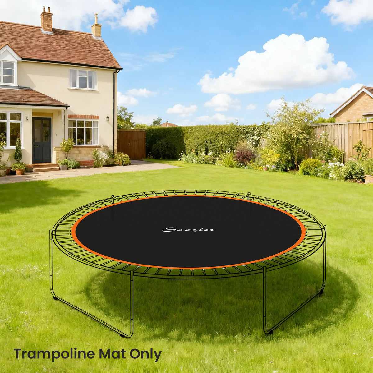 Trampoline Mat Replacement, 12ft, 5.5" Springs, 72 V-Hooks, Orange Trampolines at Gallery Canada