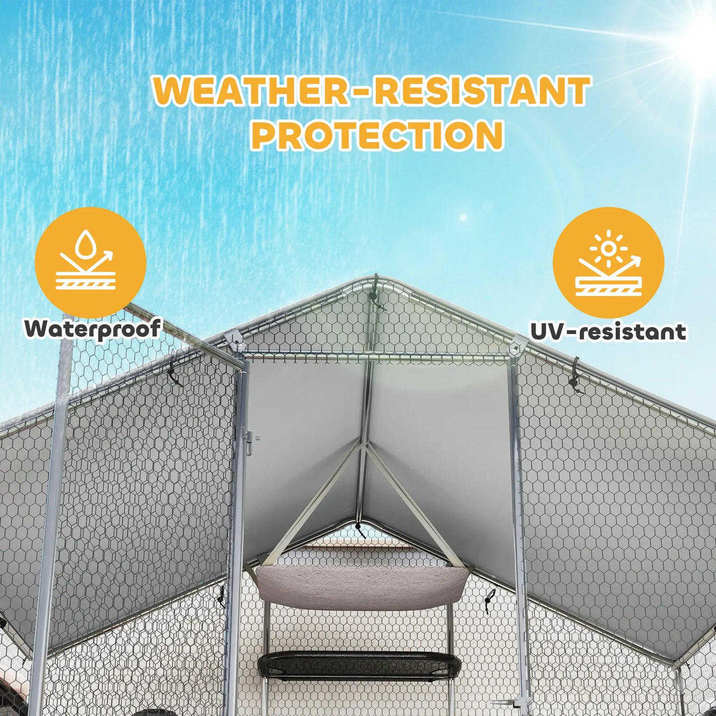 Large Catio Outdoor Cat Enclosure, Waterproof Cover, 94.5" W, Walk-in Patio Outdoor Cat Enclosures at Gallery Canada