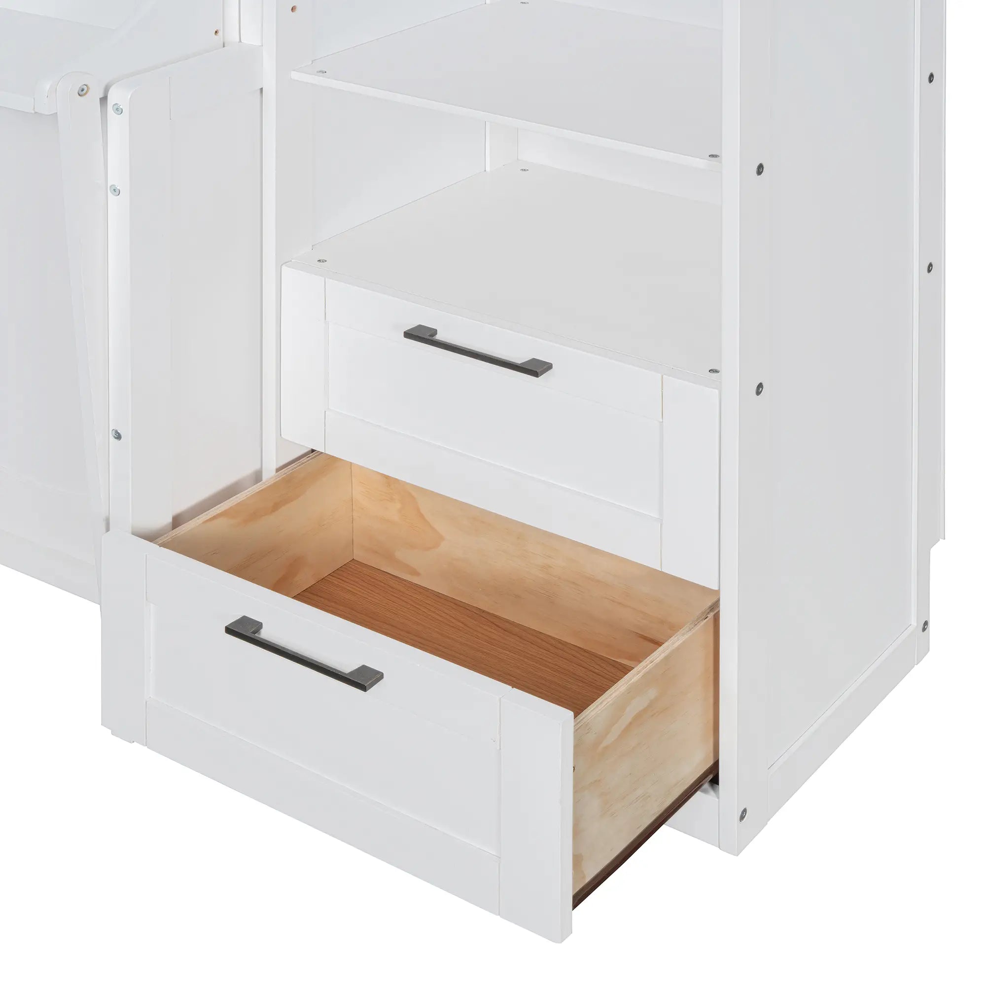 Murphy Bed with Closet, Drawers, Shelves, 114