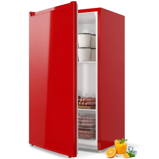 Upright Freezer 2.1 Cubic Feet, Reversible Door, 2 Shelves, Red Small Kitchen Appliances Red at Gallery Canada