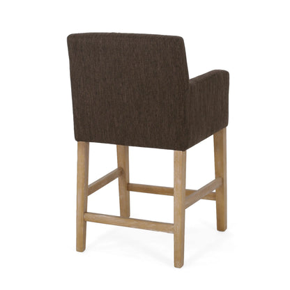 Upholstered Counter Stools, Rubberwood Frame, 24" L x 23" W x 39.5" H, Brown Bar Stools at Gallery Canada