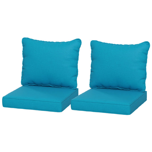 4-Piece Seat Cushion Pillows, Patio Chair Cushions Set, Turquoise Patio Chair Cushions Turquoise Green at Gallery Canada