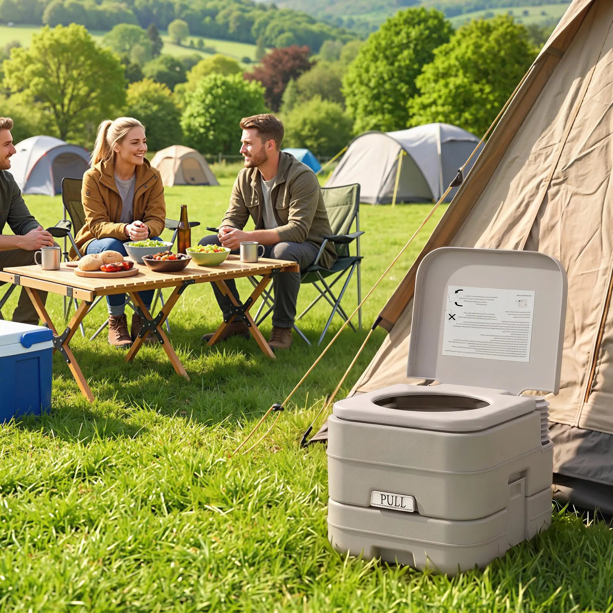 Portable Travel Toilet, Flushable Tank, Camping, Boating, 2.6 Gallon (10L) Camping Toilets at Gallery Canada