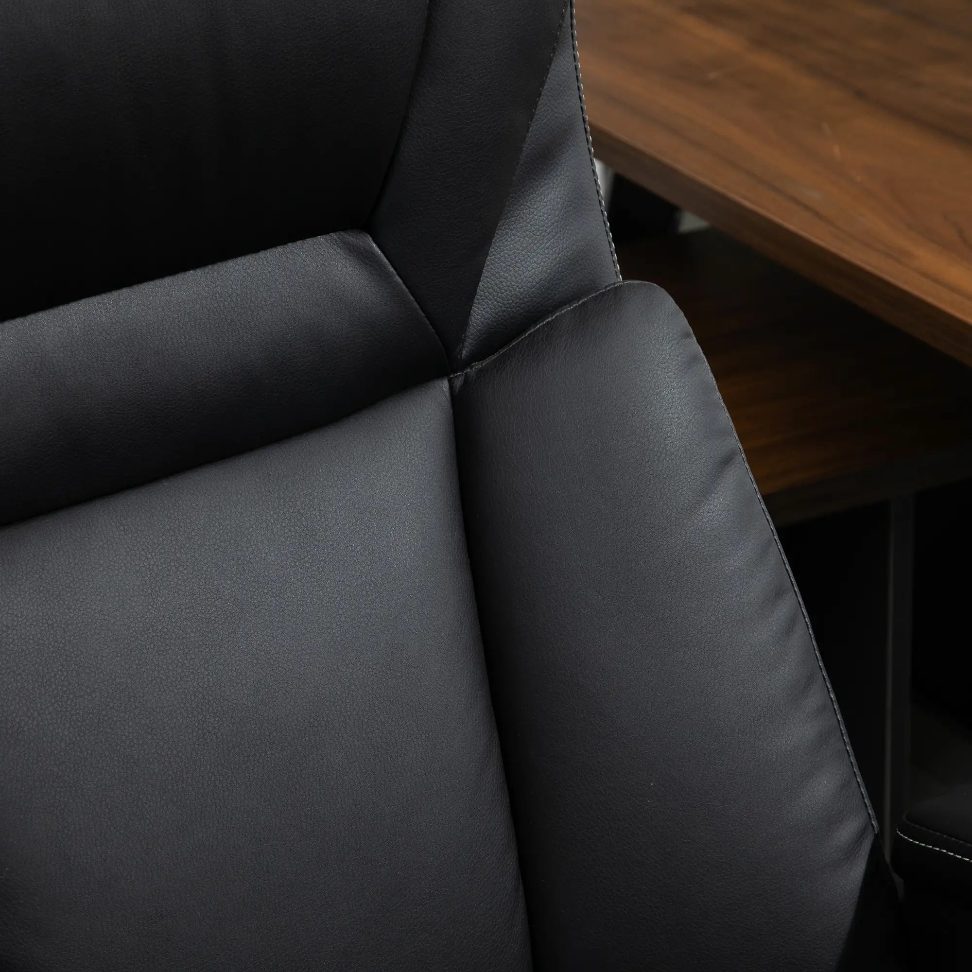 PU Leather Executive Office Chair, High Back, Adjustable Height, 400LBS, Black Executive & Manager Chairs at Gallery Canada