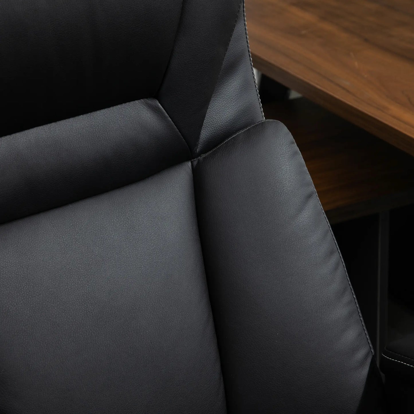 PU Leather Executive Office Chair, High Back, Adjustable Height, 400LBS, Black Executive & Manager Chairs at Gallery Canada