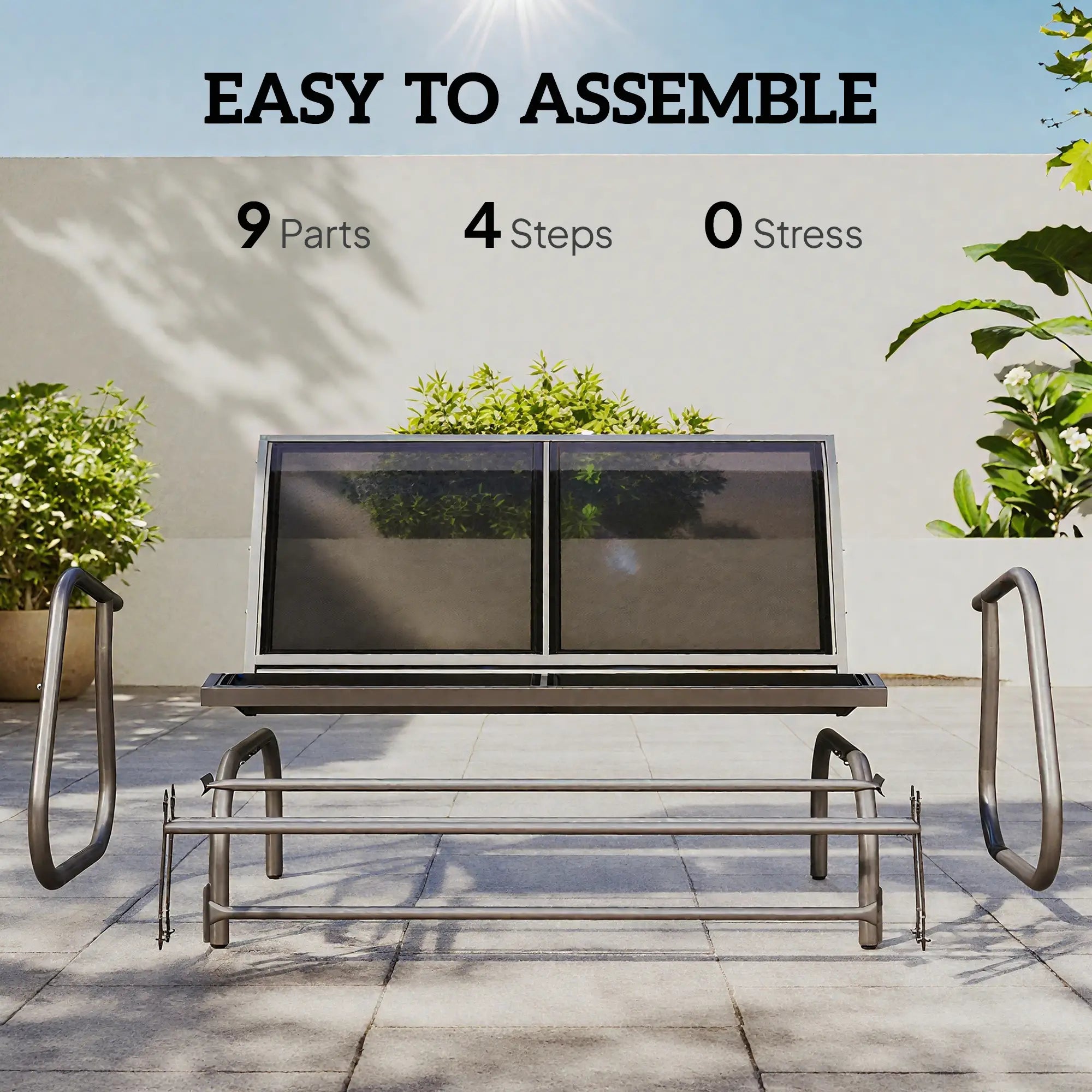 Outdoor Patio Glider Bench, Heavy-Duty Steel Frame Outdoor Gliders at Gallery Canada