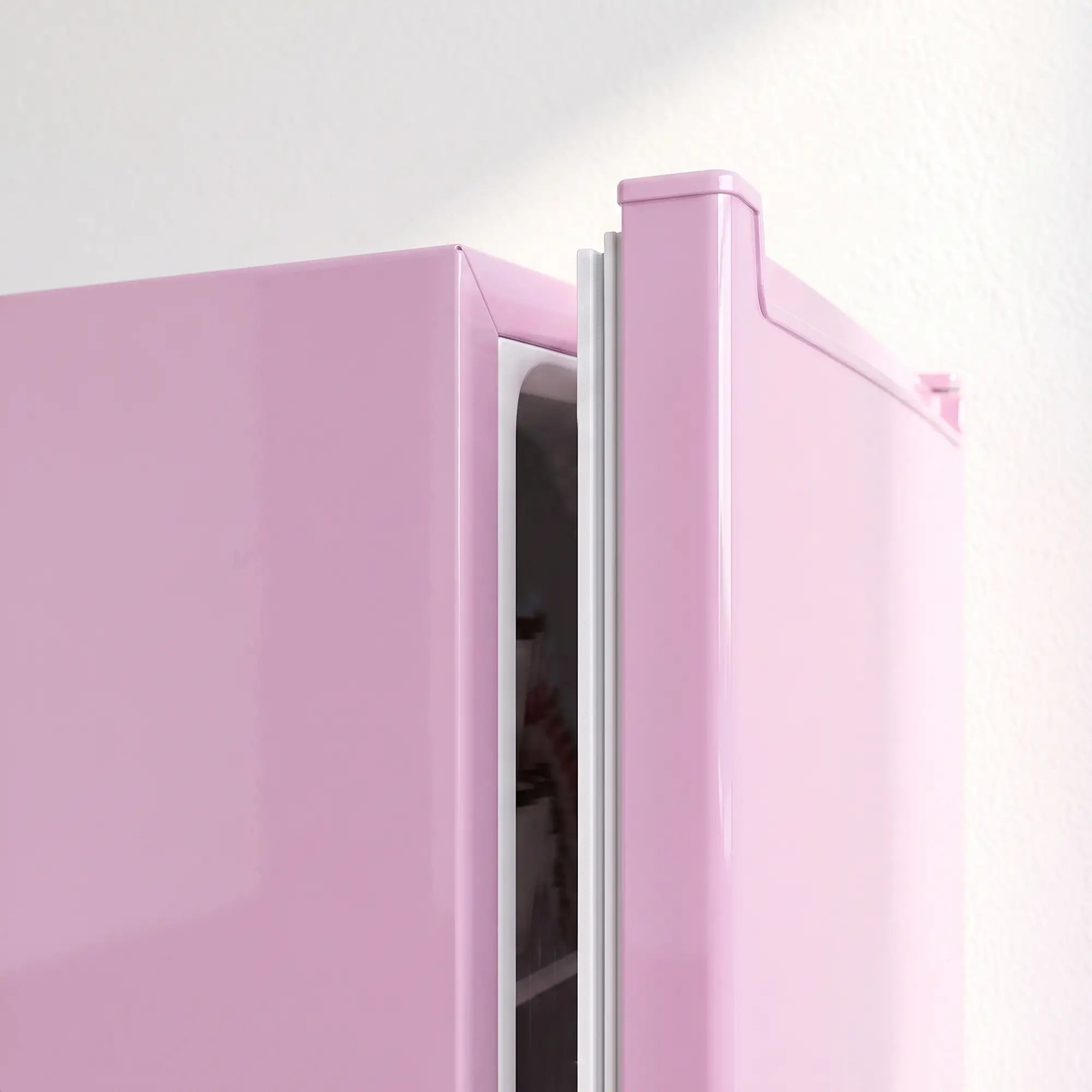Compact Upright Freezer, 2.1 Cubic Feet, Reversible Door, Pink Small Kitchen Appliances at Gallery Canada