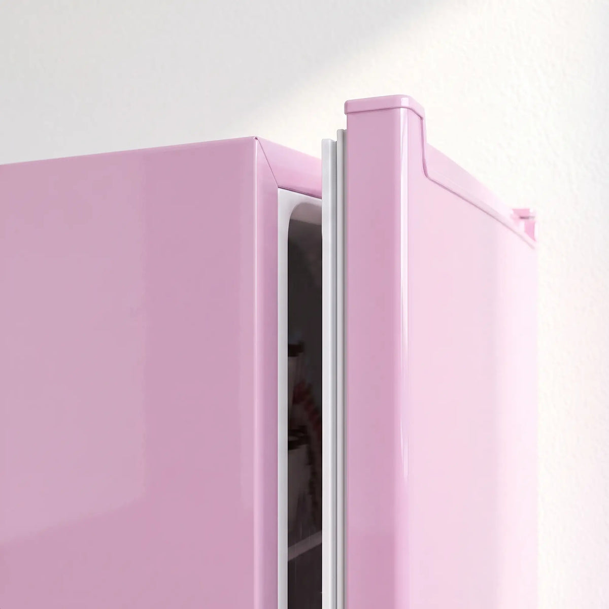 Compact Upright Freezer, 2.1 Cubic Feet, Reversible Door, Pink Small Kitchen Appliances at Gallery Canada