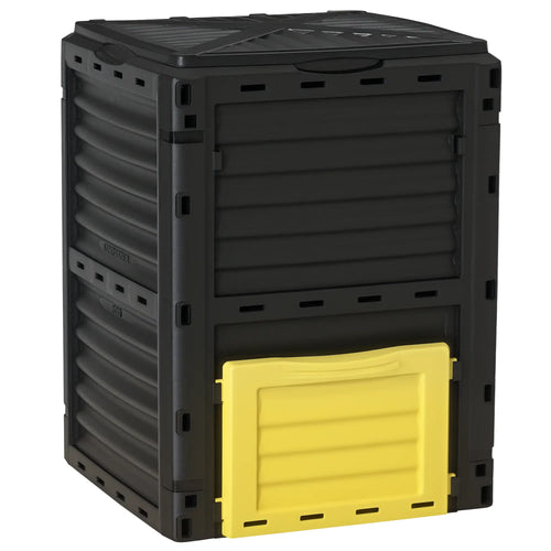 Outsunny 80 Gallon Garden Compost Bin, Yellow