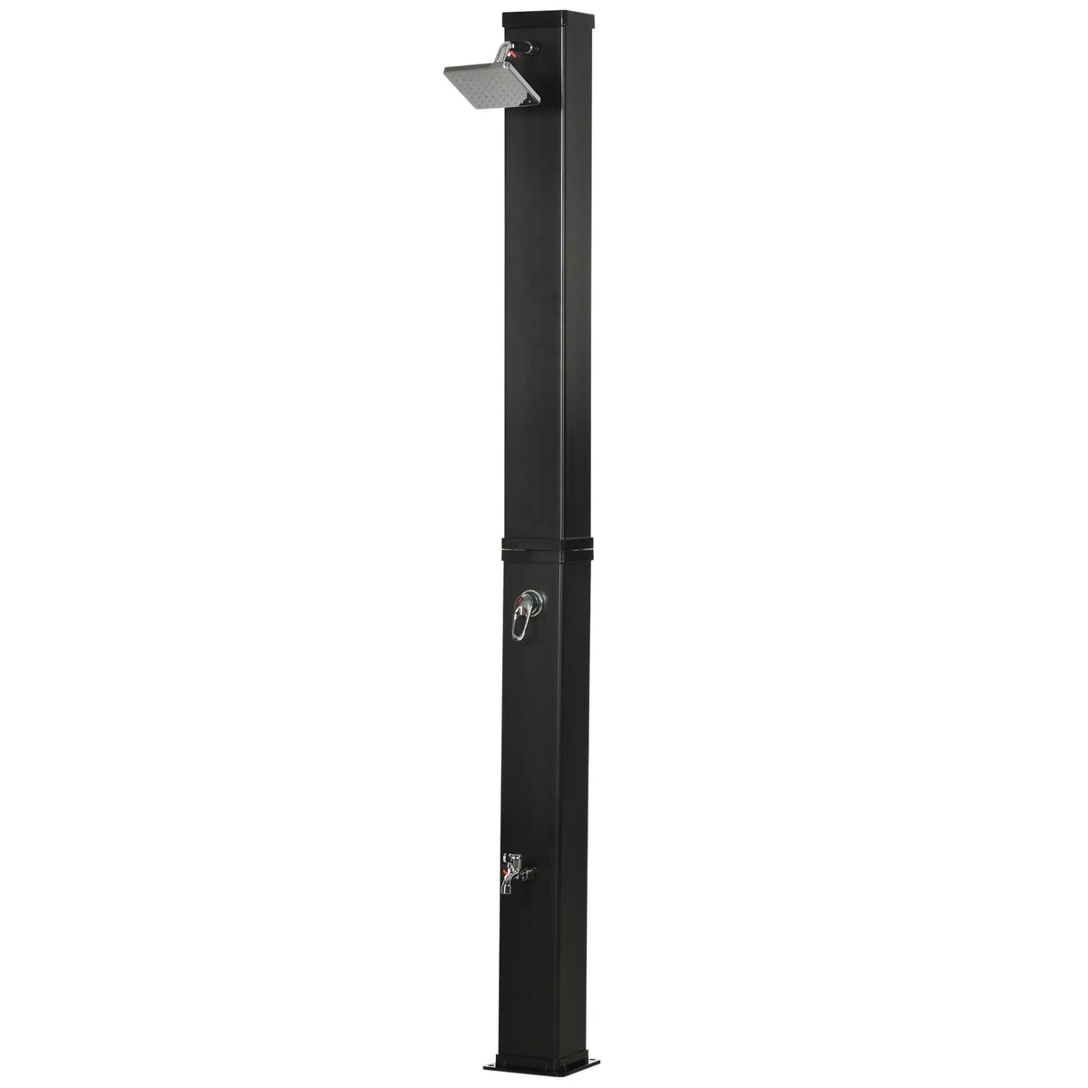 10.6 Gallon Solar Heated Shower, Temperature Adjustment, Foot Shower