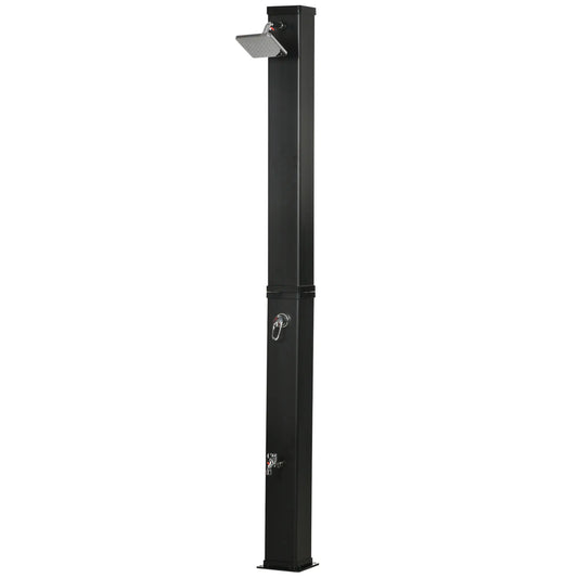 10.6 Gallon Solar Heated Shower, Temperature Adjustment, Foot Shower