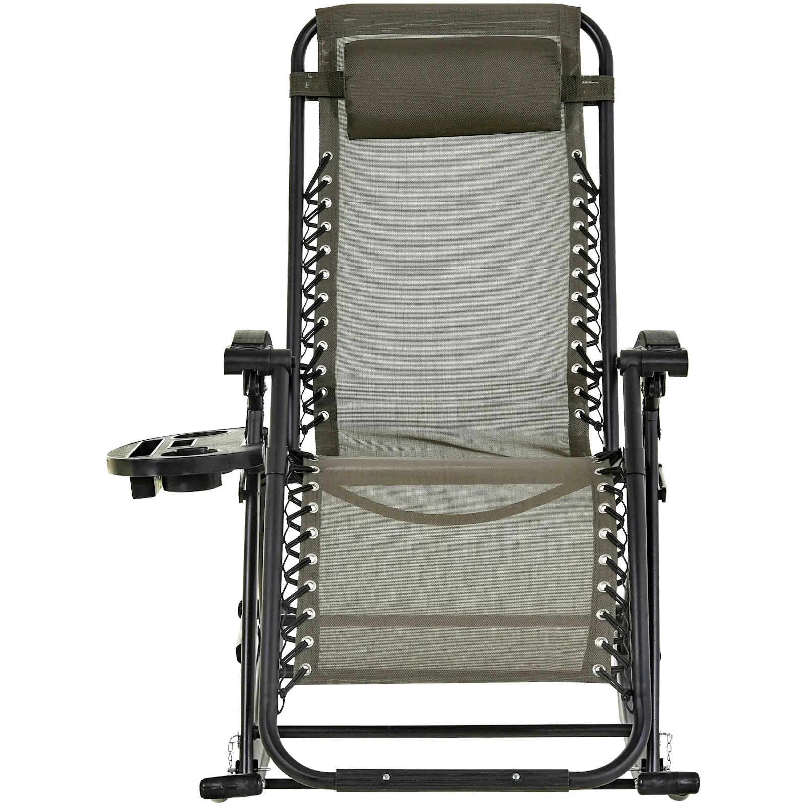 Adjustable Zero Gravity Recliner, Foldable Sun Lounger, Grey Outdoor Rocking Chairs at Gallery Canada