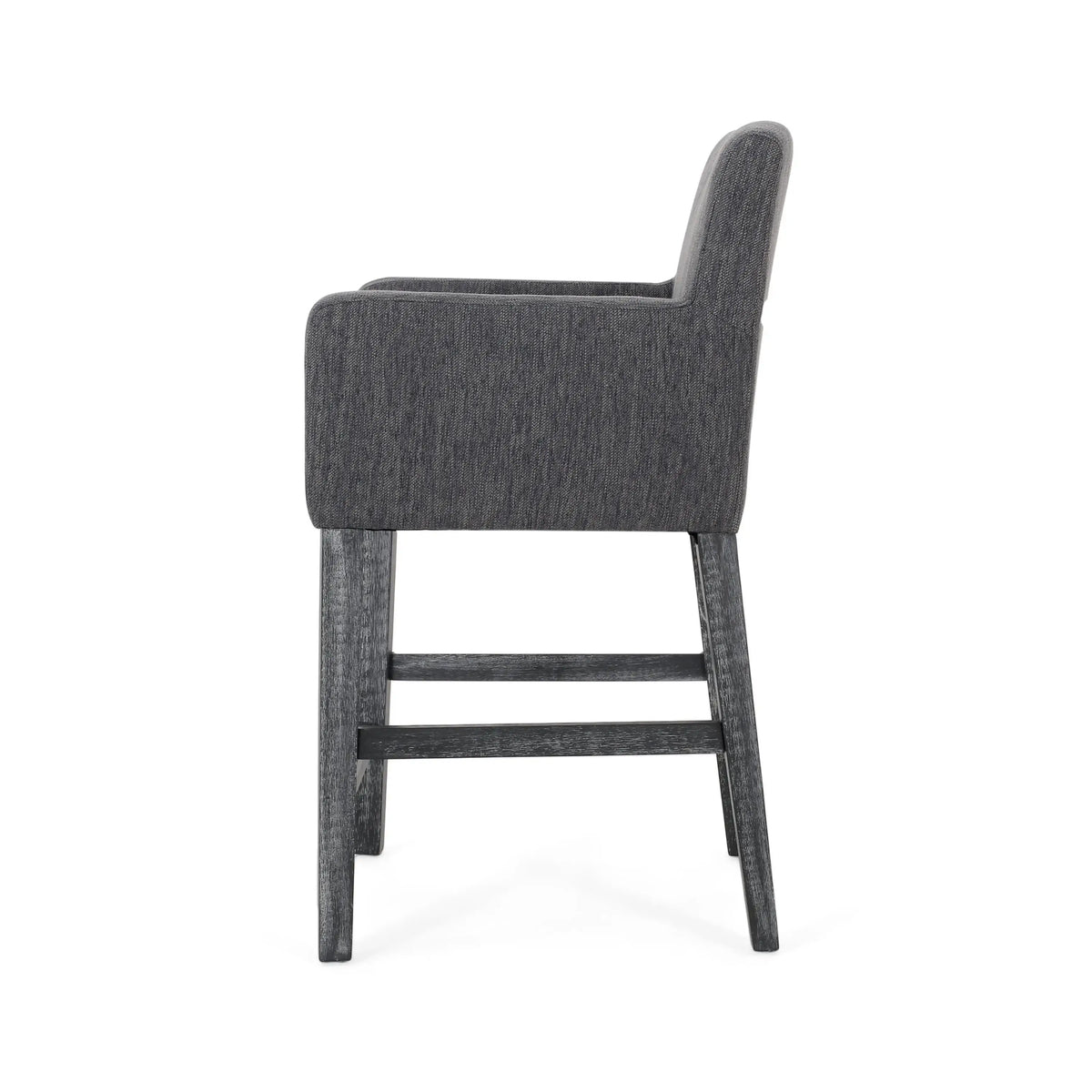 Upholstered Counter Stool, Rubberwood Frame, 24" L x 23" W x 39.5" H, Charcoal Gray Bar Stools at Gallery Canada