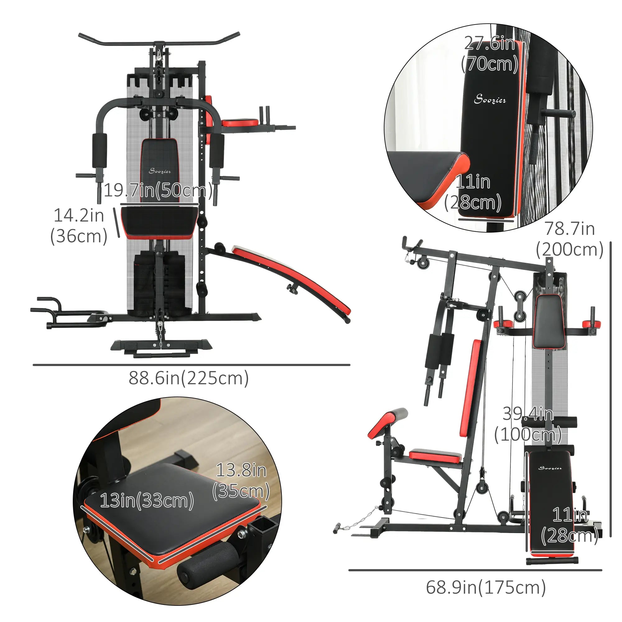 Home Gym Equipment, Workout Station with Bench, Push Up Stand, Dip Station, 143lbs Power Towers at Gallery Canada