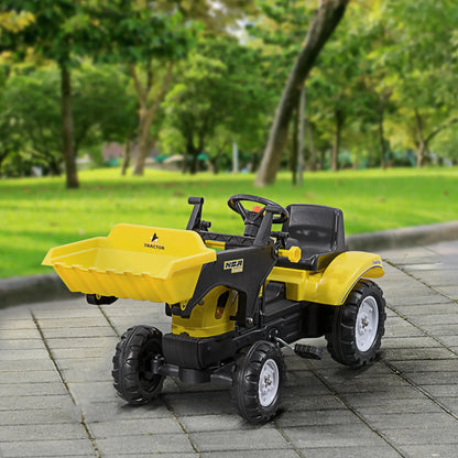 Kids Ride On Tractor, Pedal Construction Car With Front Loader, Yellow Toy Excavators at Gallery Canada