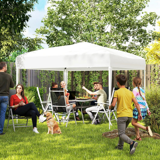 10 x 10Ft Pop Up Tent, Outdoor Gazebo Canopy With Bag, White Pop Up Canopies White at Gallery Canada