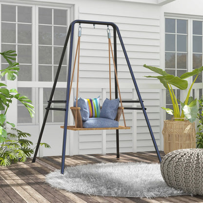 Heavy Duty Metal Hammock Chair Stand, 48.8" x 56.3" x 70.9", Black Hammock Stands at Gallery Canada