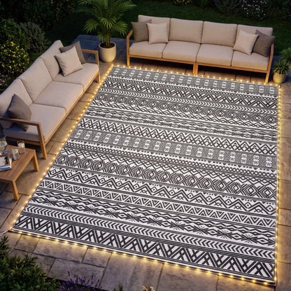Reversible Outdoor Rug With USB Lights, 12' x 9', Carry Bag For Camping Outdoor Reversible Rugs at Gallery Canada