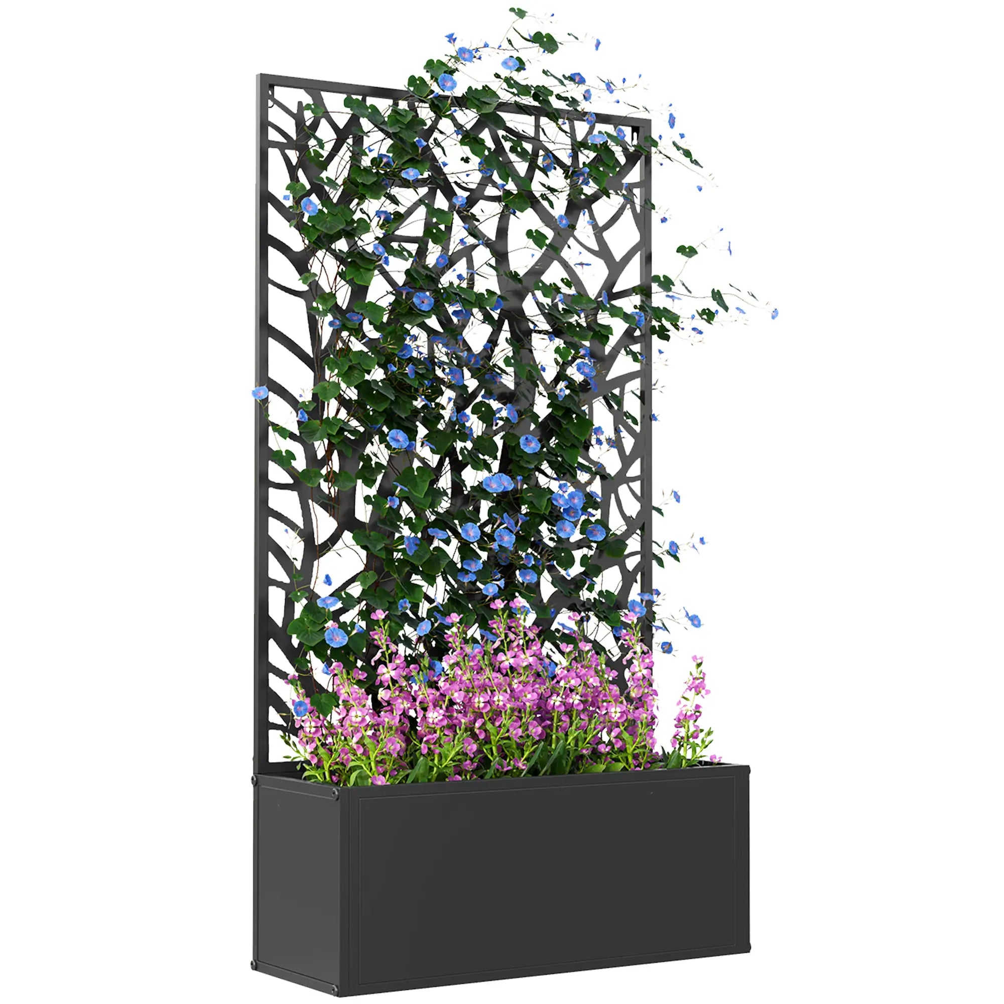 Metal Raised Garden Bed With Privacy Panel, Outdoor Planter Box, Patio Raised Garden Beds at Gallery Canada