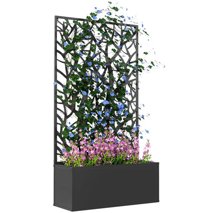 Metal Raised Garden Bed With Privacy Panel, Outdoor Planter Box, Patio Raised Garden Beds at Gallery Canada