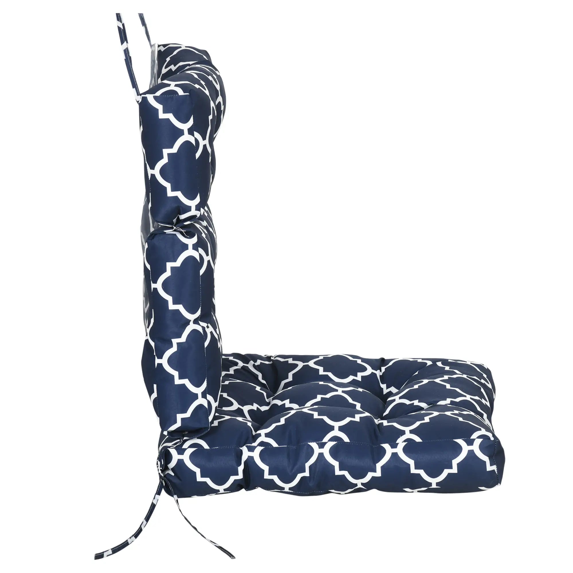 Outdoor Chair Cushion, Tufted Pillow with String Ties, 44