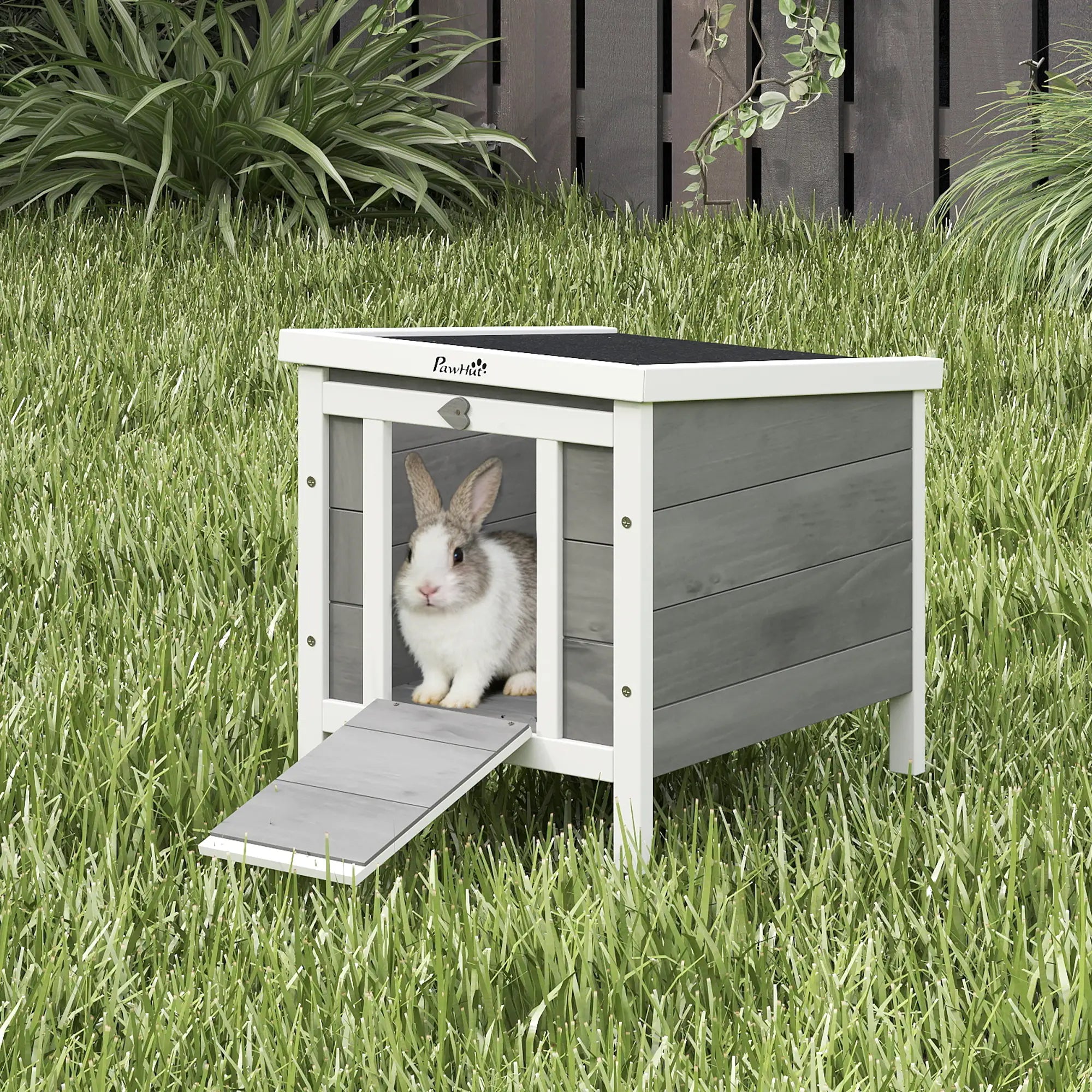 Wooden Rabbit Hutch, Bunny Cage, Outdoor Cat House, 20