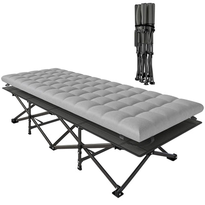 Camping Cot With Soft Pad, 32" Extra Wide, Grey Camping Cots at Gallery Canada