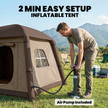 Inflatable Camping Tent, 1-2 Person, Khaki and Brown Camping Tents at Gallery Canada