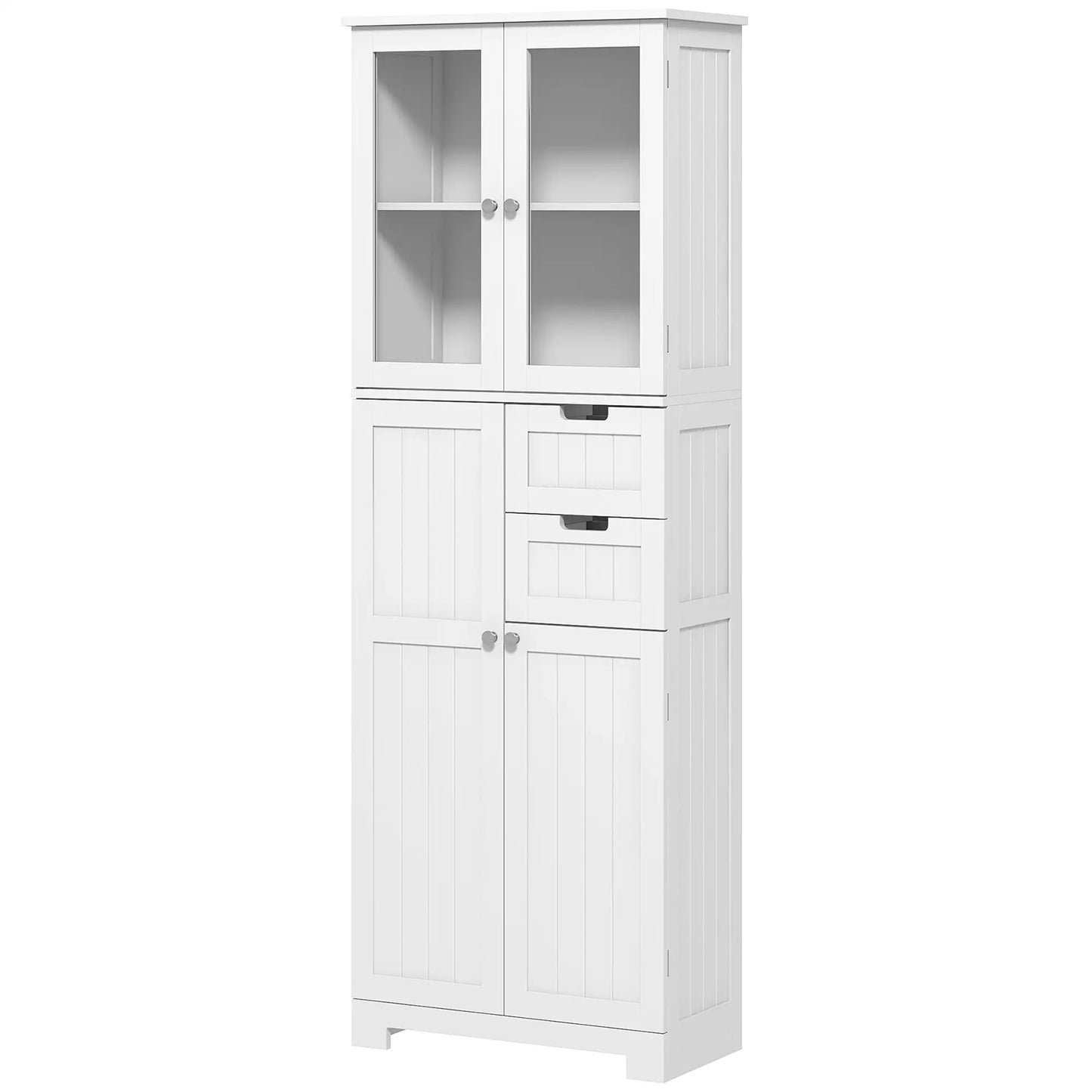 Tall Bathroom Storage Cabinet With Adjustable Shelves, White Freestanding Bathroom Cabinets White at Gallery Canada