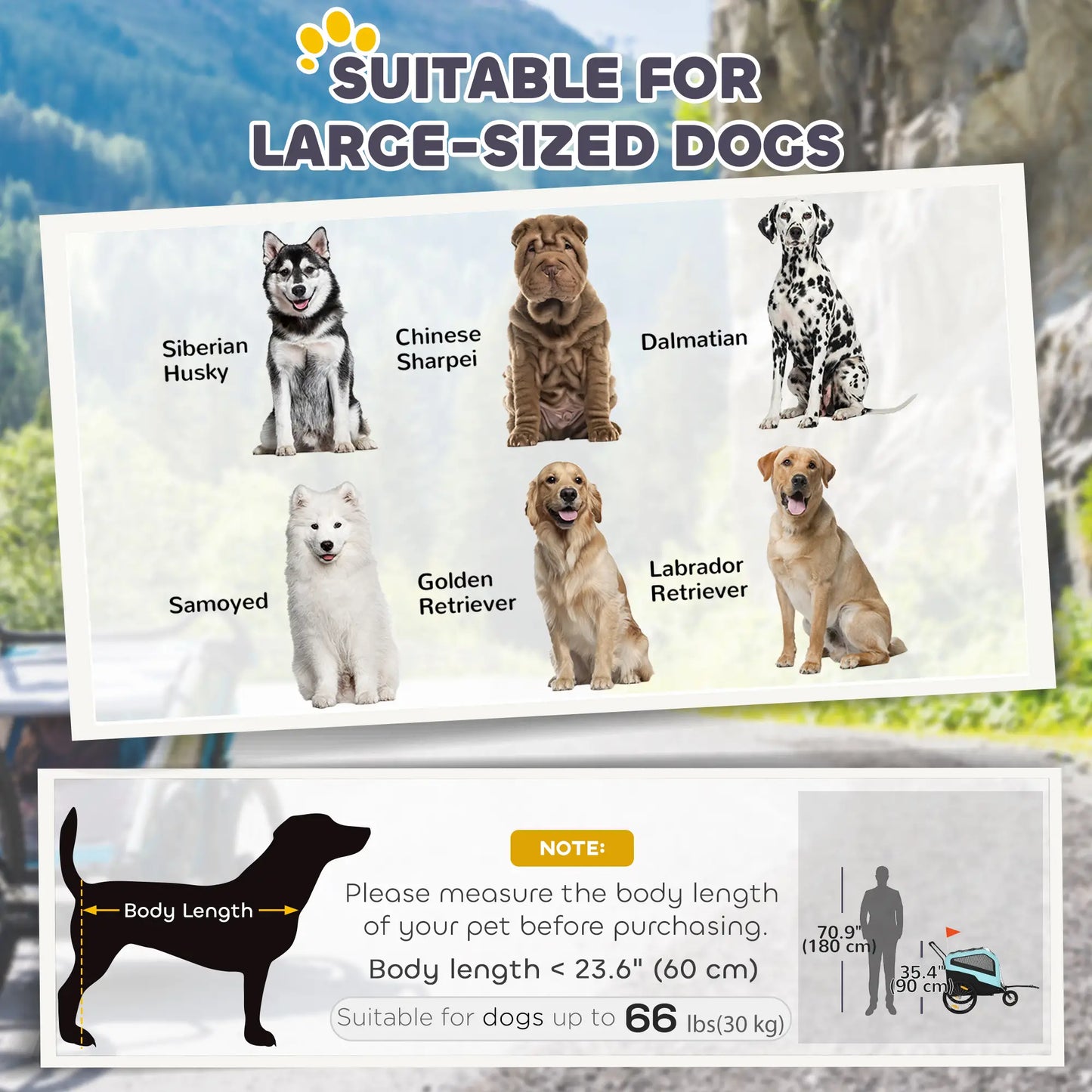 2-in-1 Dog Bike Trailer, Pet Stroller, Large, Quick-Release Wheels, Blue Dog Bike Trailers & Strollers at Gallery Canada