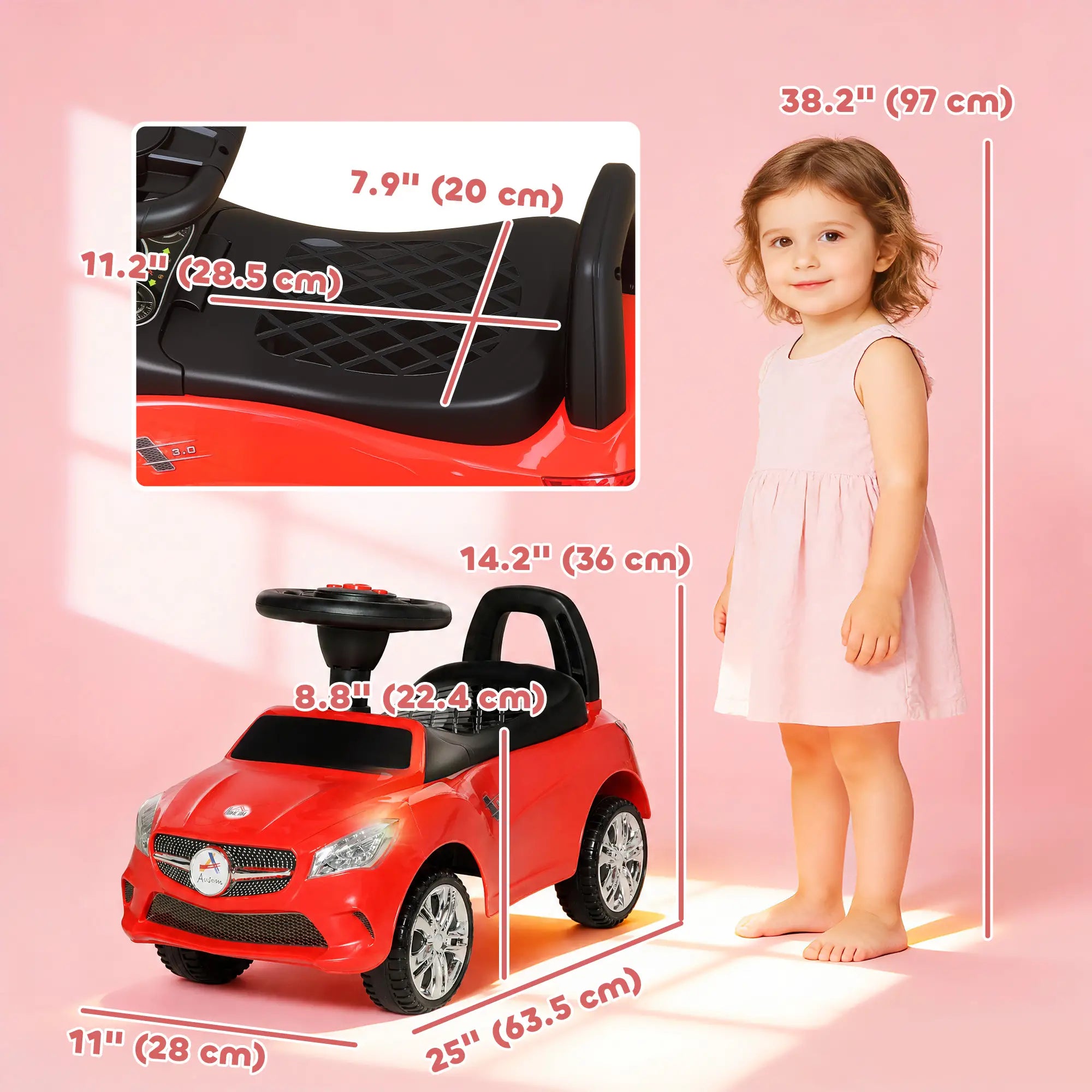 Kids Ride On Push Car, Foot-to-Floor Sliding Toy, Red Push Cars for Toddlers at Gallery Canada
