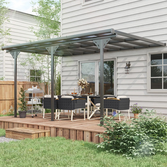 Adjustable Height Outdoor Pergola, 14ft x 10ft, Grey Pergolas Grey at Gallery Canada