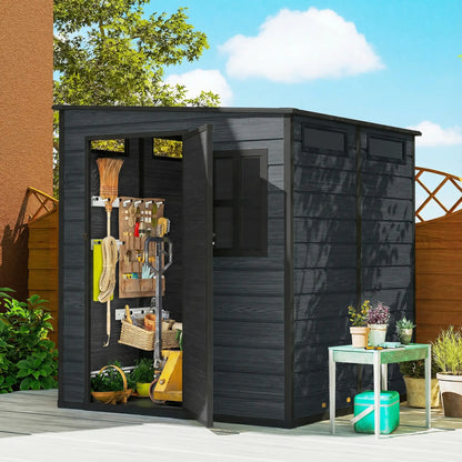 Outdoor Storage Shed, Lockable Door, Vents And Windows, Dark Grey Sheds at Gallery Canada