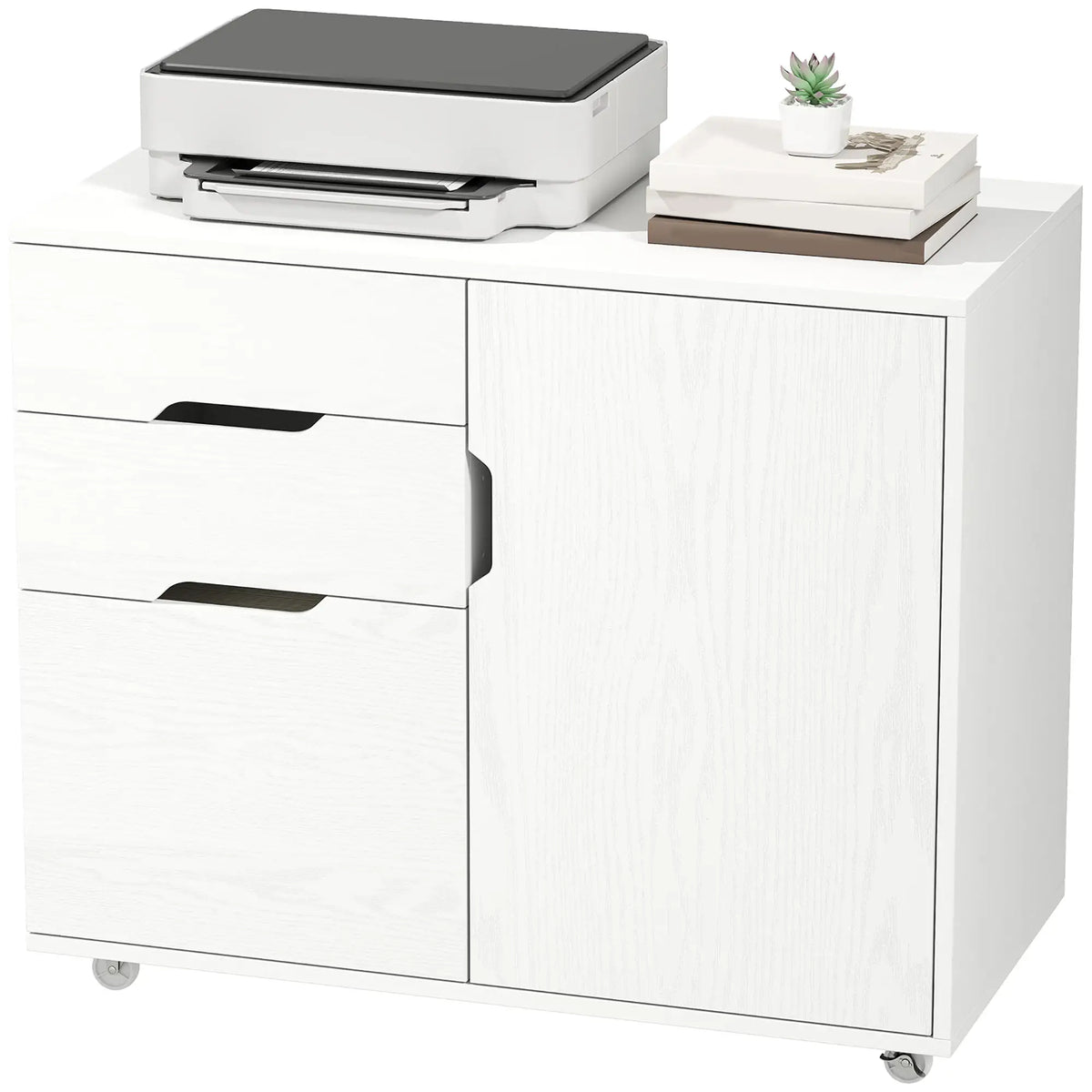 Modern Home Office Filing Cabinet Desk Storage Office Cabinets & Cupboards White Wood Grain at Gallery Canada