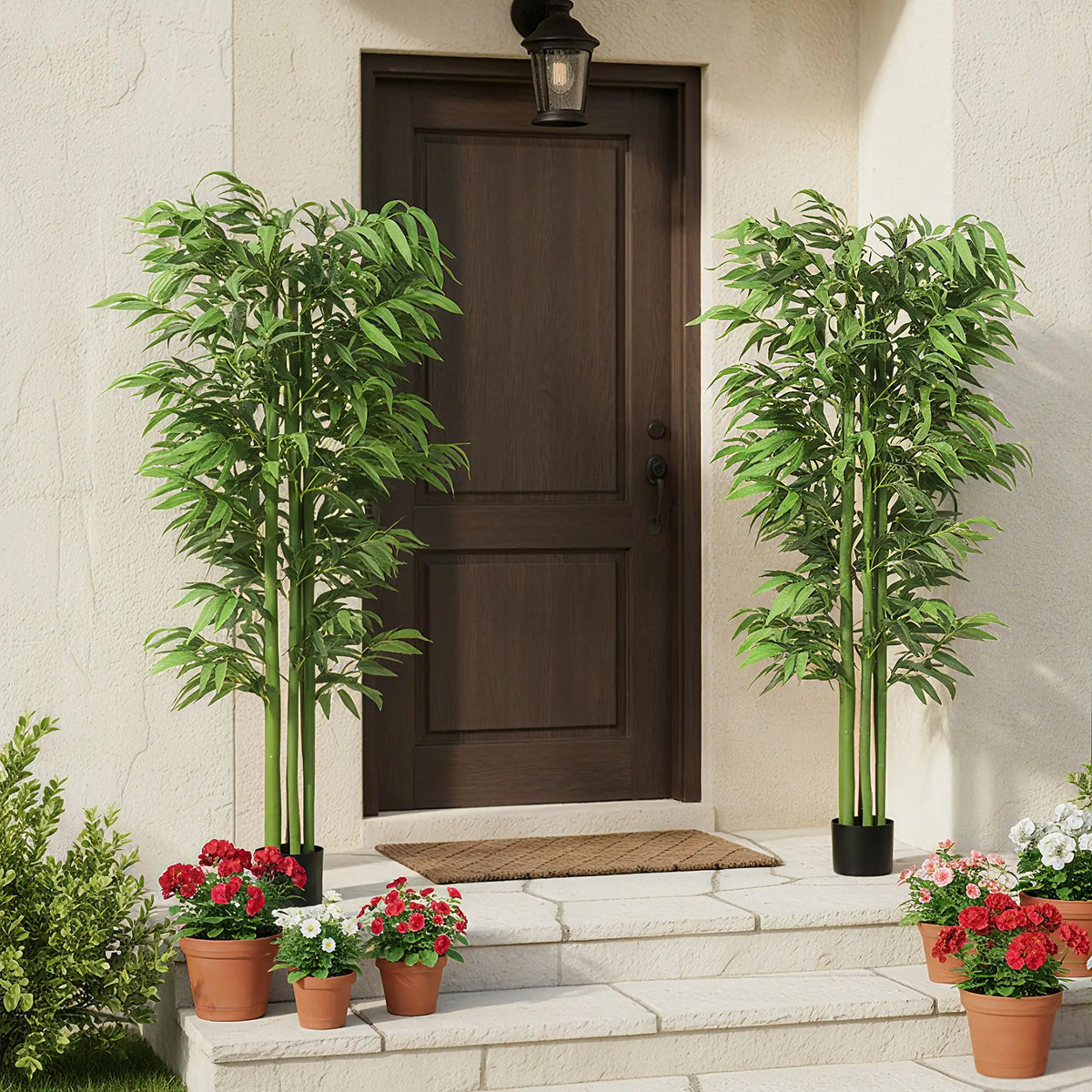 6FT Artificial Bamboo Trees Set of 2, Fake Plants with Nursery Pot Artificial Trees at Gallery Canada