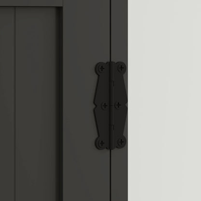 60 Inch 4-Door Storage Cabinet, Adjustable Shelves, Black Kitchen Pantry Cabinets at Gallery Canada