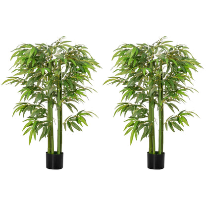 Set of 2, 4.5FT Artificial Bamboo Tree, Indoor Outdoor Decor Artificial Trees at Gallery Canada