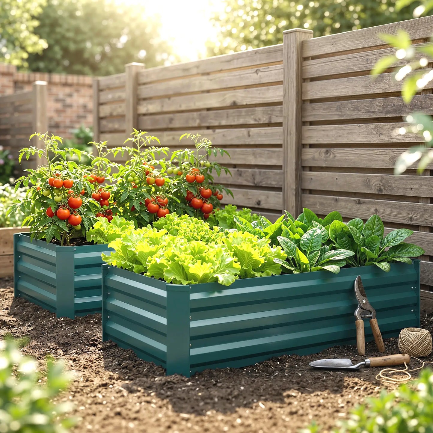 Galvanized Raised Garden Beds, Outdoor Planter Box, Green Raised Garden Beds at Gallery Canada