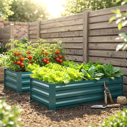 Galvanized Raised Garden Beds, Outdoor Planter Box, Green Raised Garden Beds at Gallery Canada
