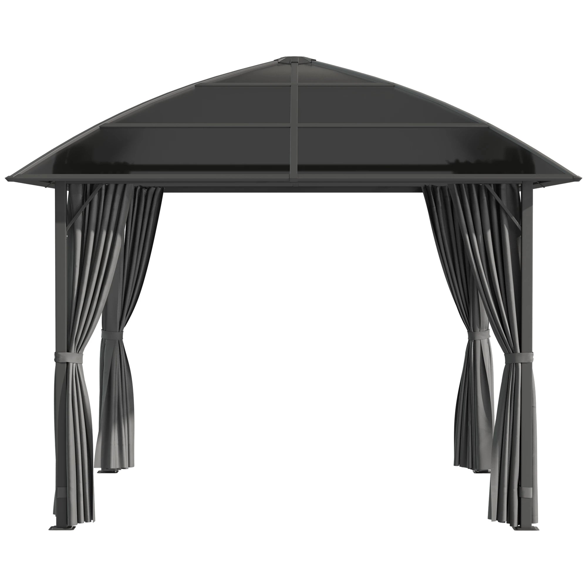 10' X 10' Hardtop Gazebo Canopy, Dark Grey Gazebos at Gallery Canada