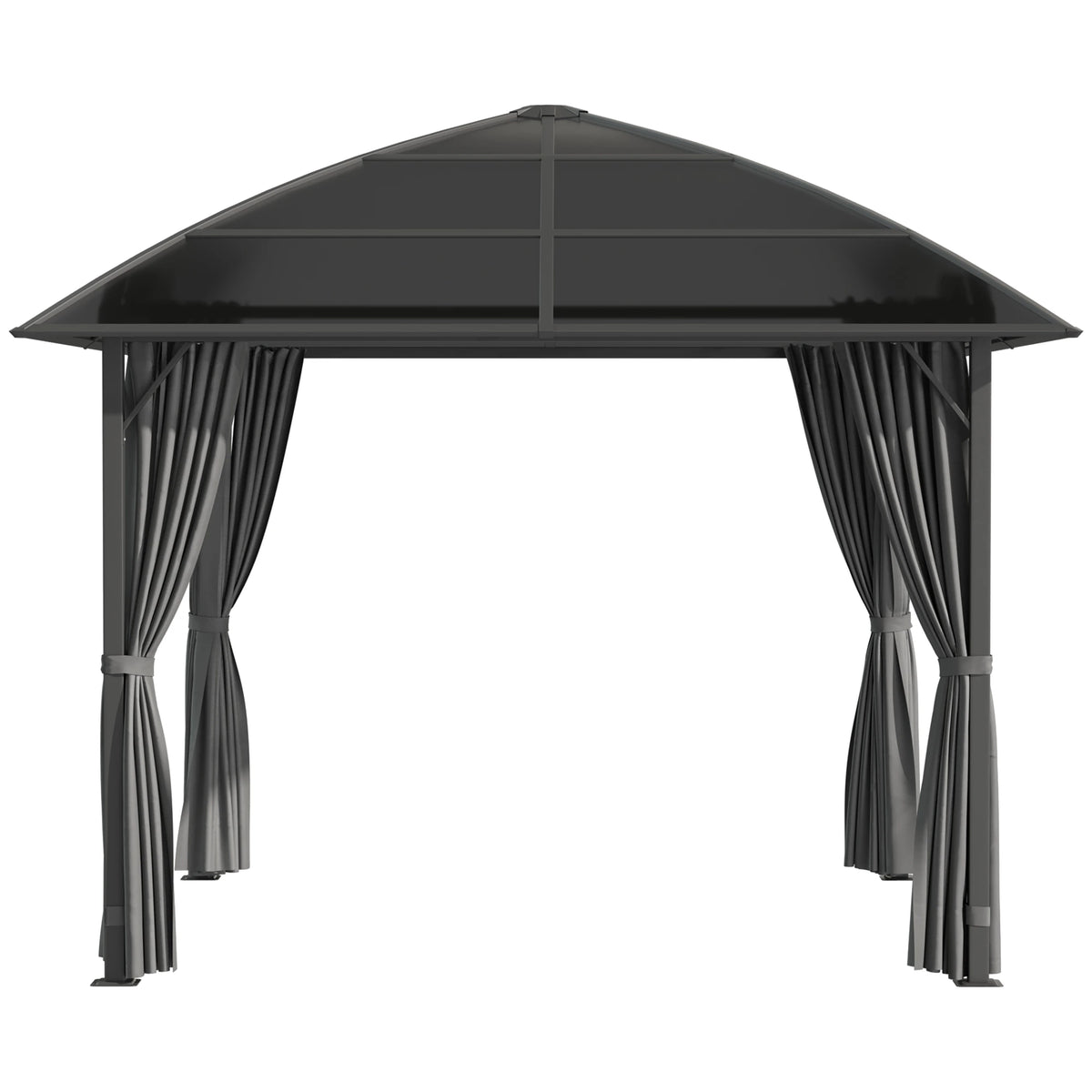 10' X 10' Hardtop Gazebo Canopy, Dark Grey Gazebos at Gallery Canada