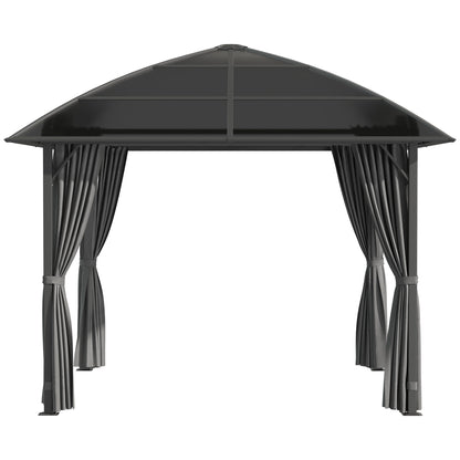 10' X 10' Hardtop Gazebo Canopy, Dark Grey Gazebos at Gallery Canada