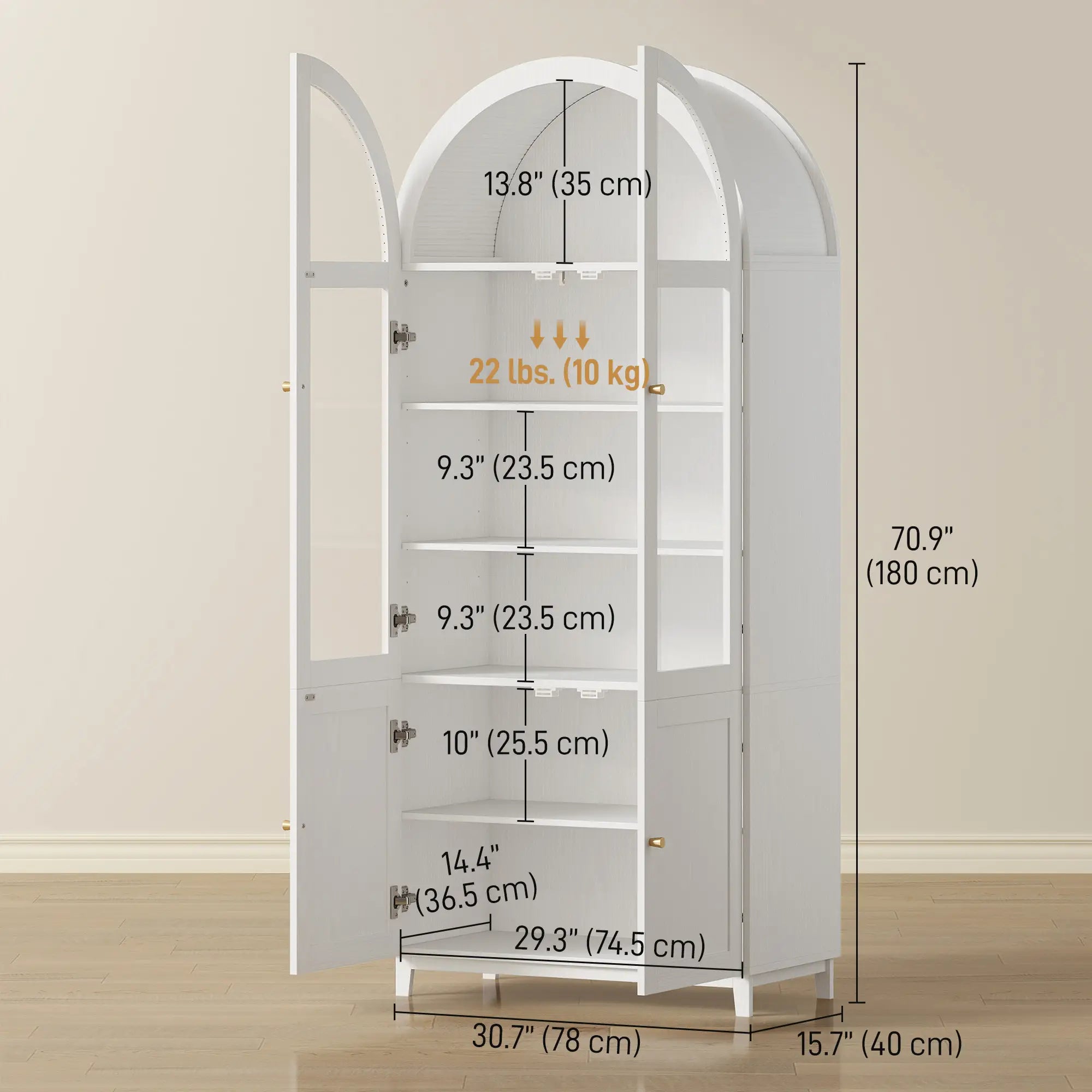 Arched Pantry Cabinet, 71
