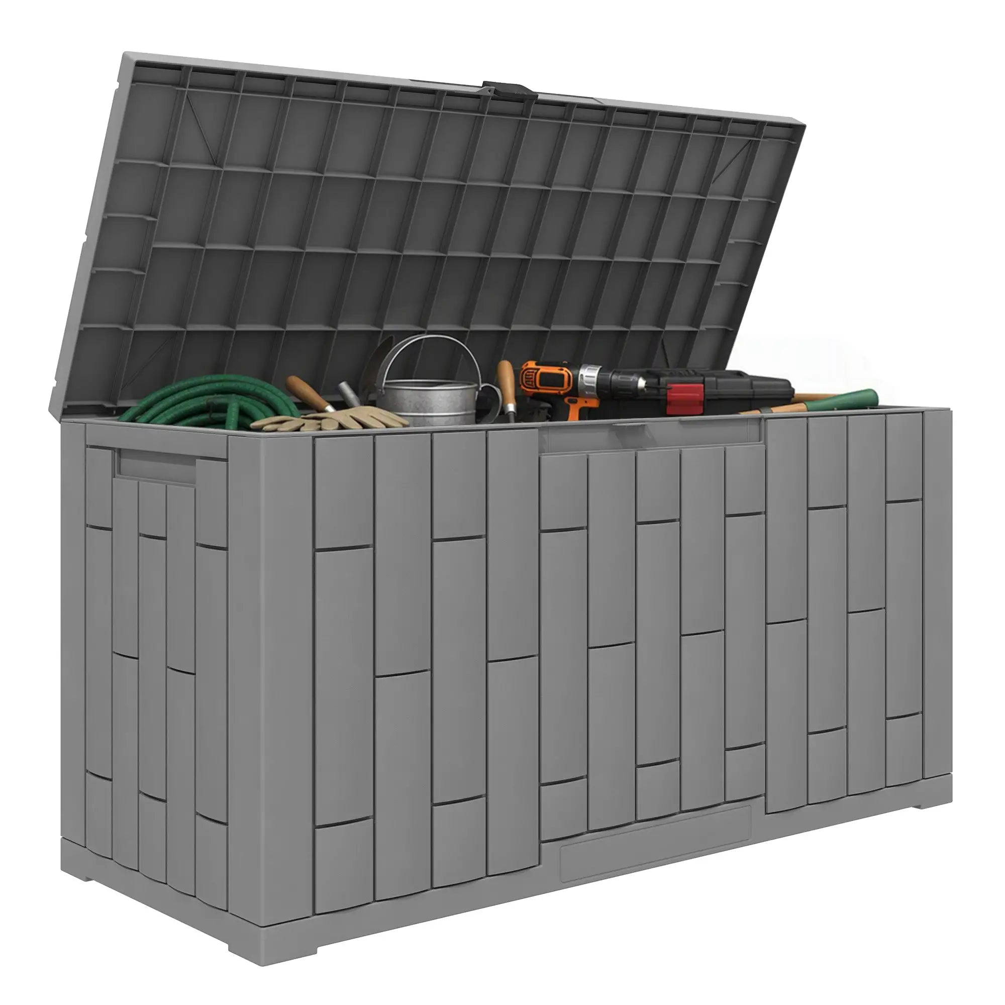 60 Gallon Resin Deck Box, Lockable Outdoor Storage Box Deck Box & Outdoor Storage at Gallery Canada