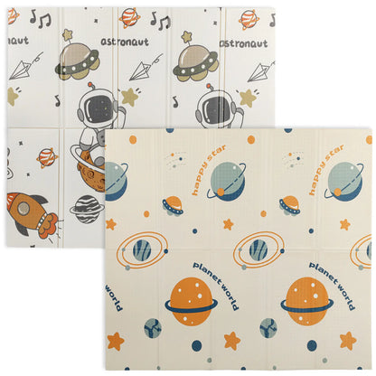 Double Sided Baby Play Mat, Reversible Waterproof, Astronaut Planet Theme Kids Gym & Playmats Multi Colour at Gallery Canada